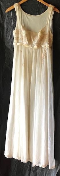 Vintage Gossard Artemis Semi Sheer Off White size Small Night Gown Peignoir