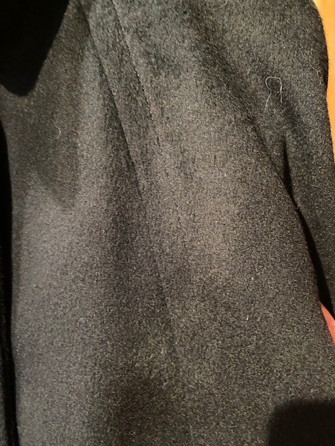 Vintage Custom Made Black Wool Cape beyond excellent condition – 4 buttons