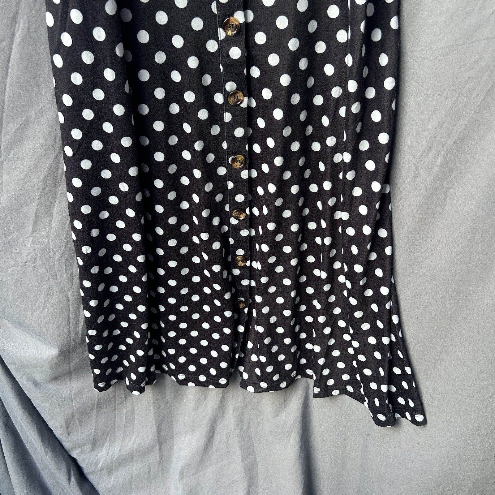 Black & White Polka Dot Sundress Size L Preppy Old Money Coquette 90s Grunge