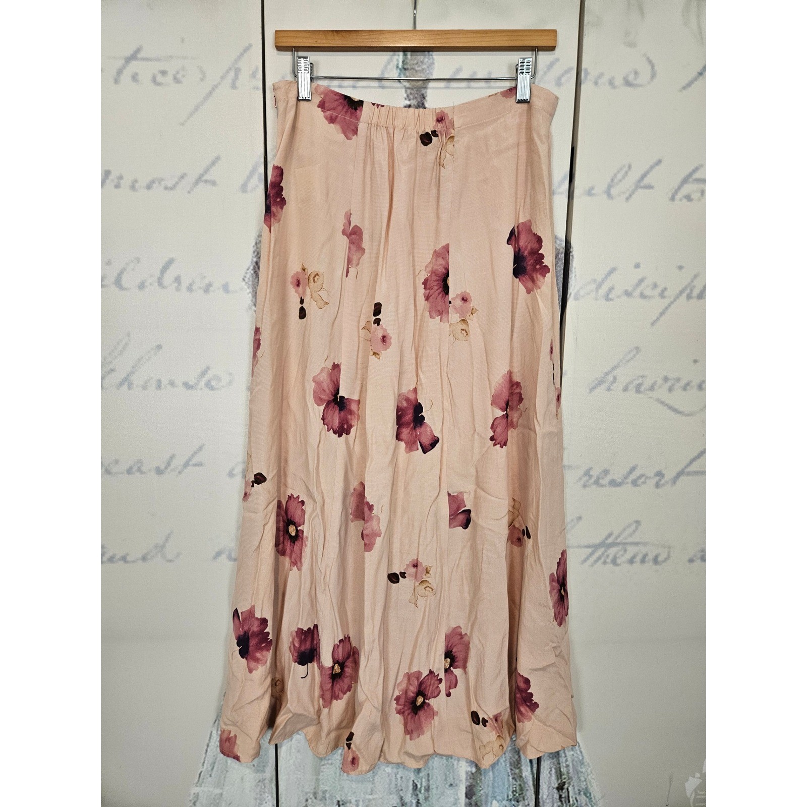 Compagnie Internationale Express Vintage 90s Floral Maxi Skirt Pink Large NWT