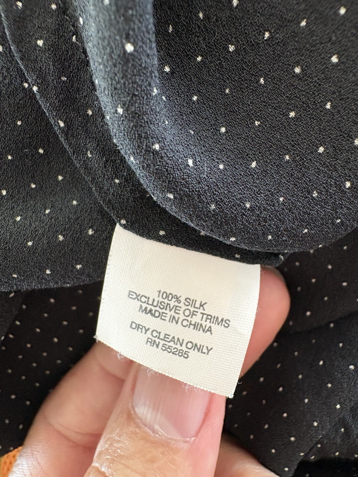 Express Design Studio Black White Polka Dot SILK Camisole Size S Y2K