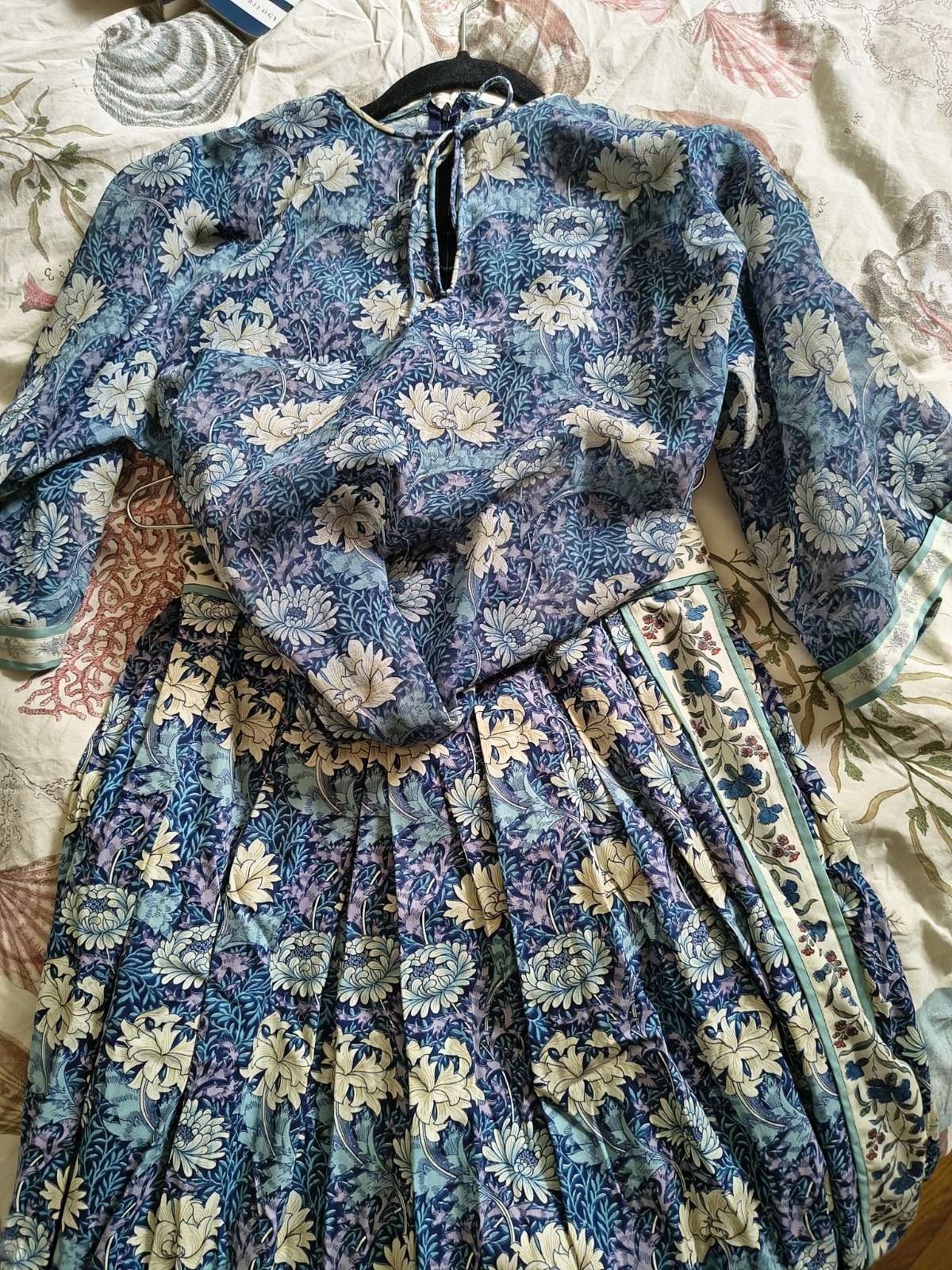 GORGEOUS VINTAGE TINA LESER COTTON FLORAL SKIRT ENSEMBLE M