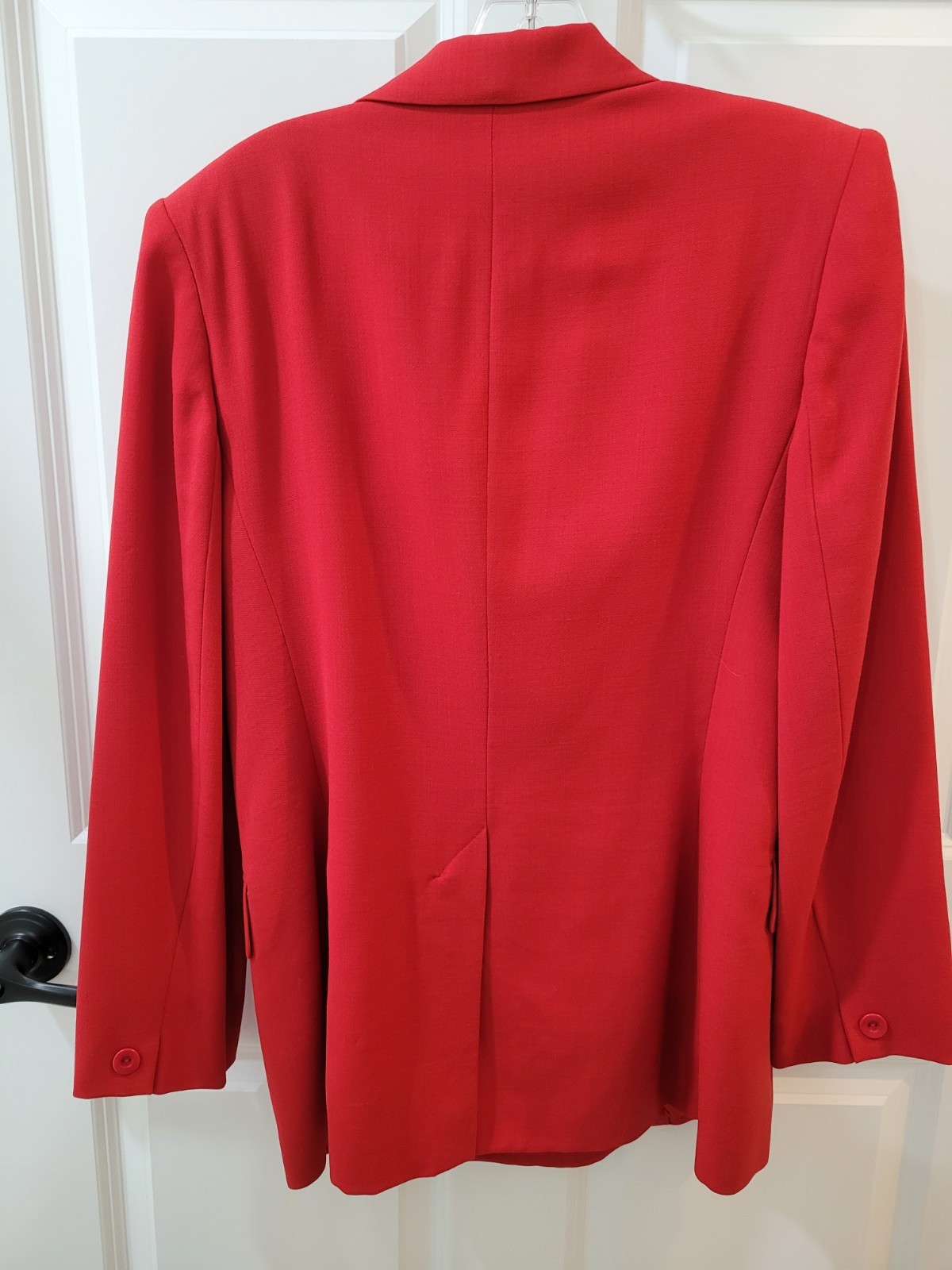 Vintage Jones New York Red 100% Wool Blazer Jacket Sz 10 See Description