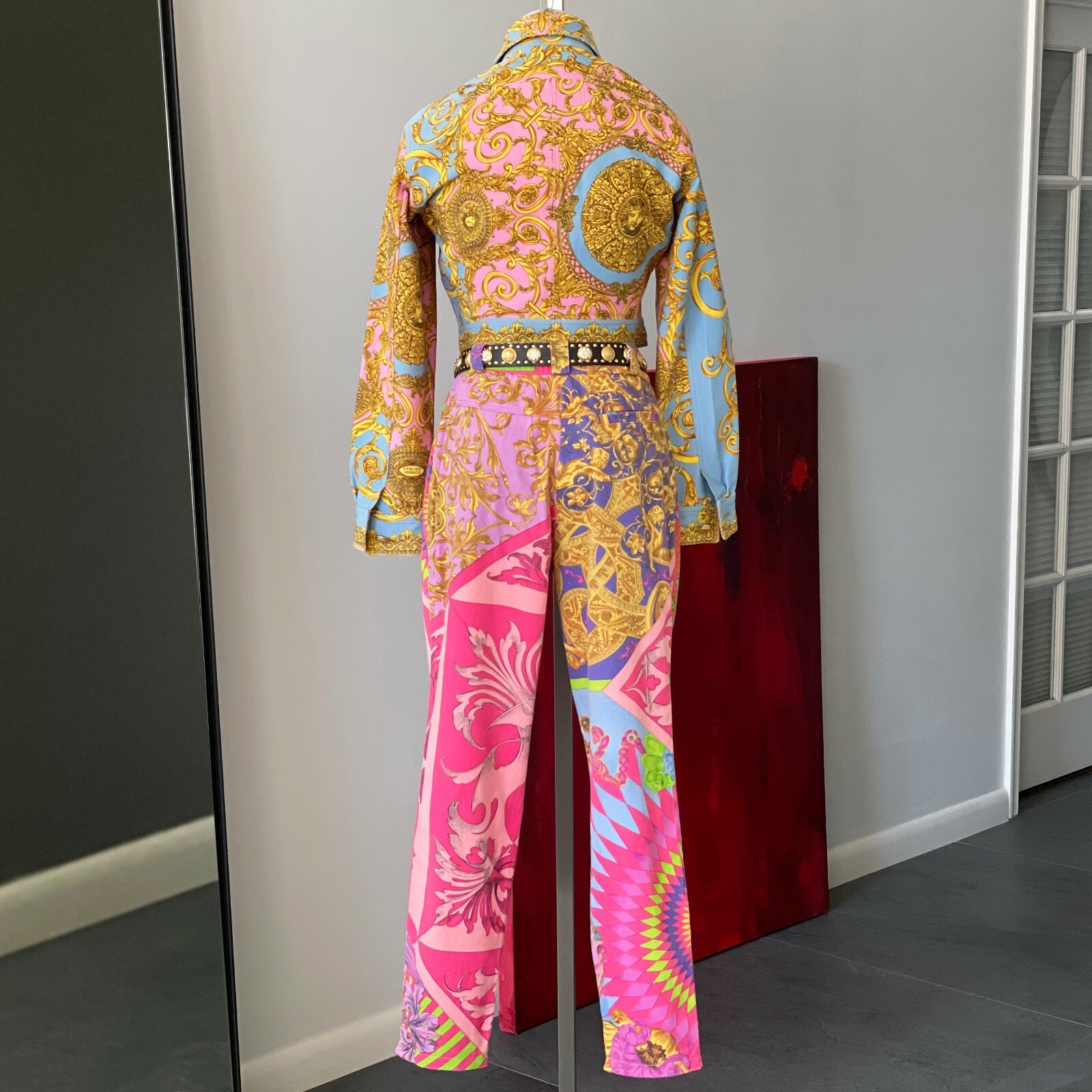GIANNI VERSACE jeans w/ iconic Multibarocco print size IT 40 from S/S 1992