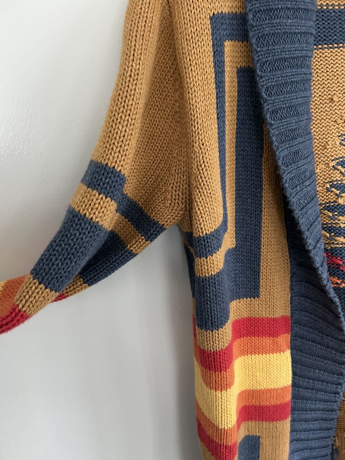Pendleton Harding Open Long Cardigan Small Cotton Wool Exc Shape Southwest Aztec