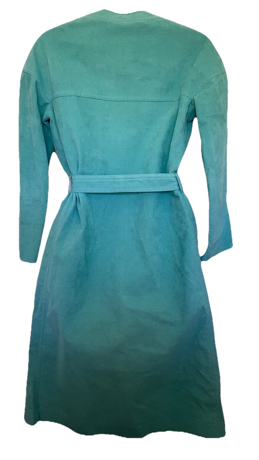 CHESTER WEINBERG For SAMUEL ROBERT VINTAGE 70’s Turquoise Faux Suede DRESS