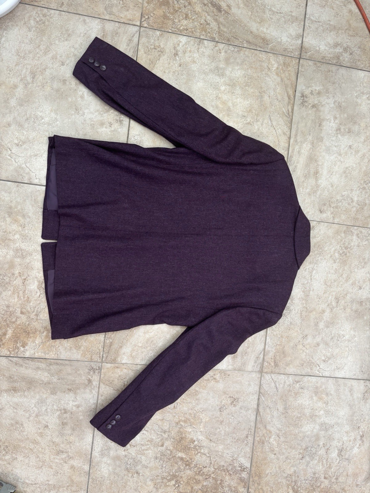 Vintage Evan Picone 3 Piece Suit Wool Mohair Purple Blazer Skirt Pants Size 16
