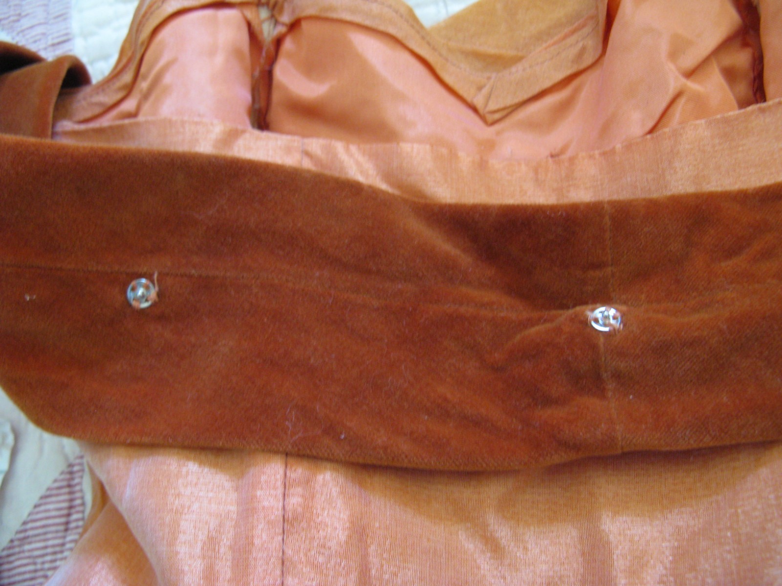 VINTAGE 50s DARK ORANGE RUST PROM PARTY DRESS XXS