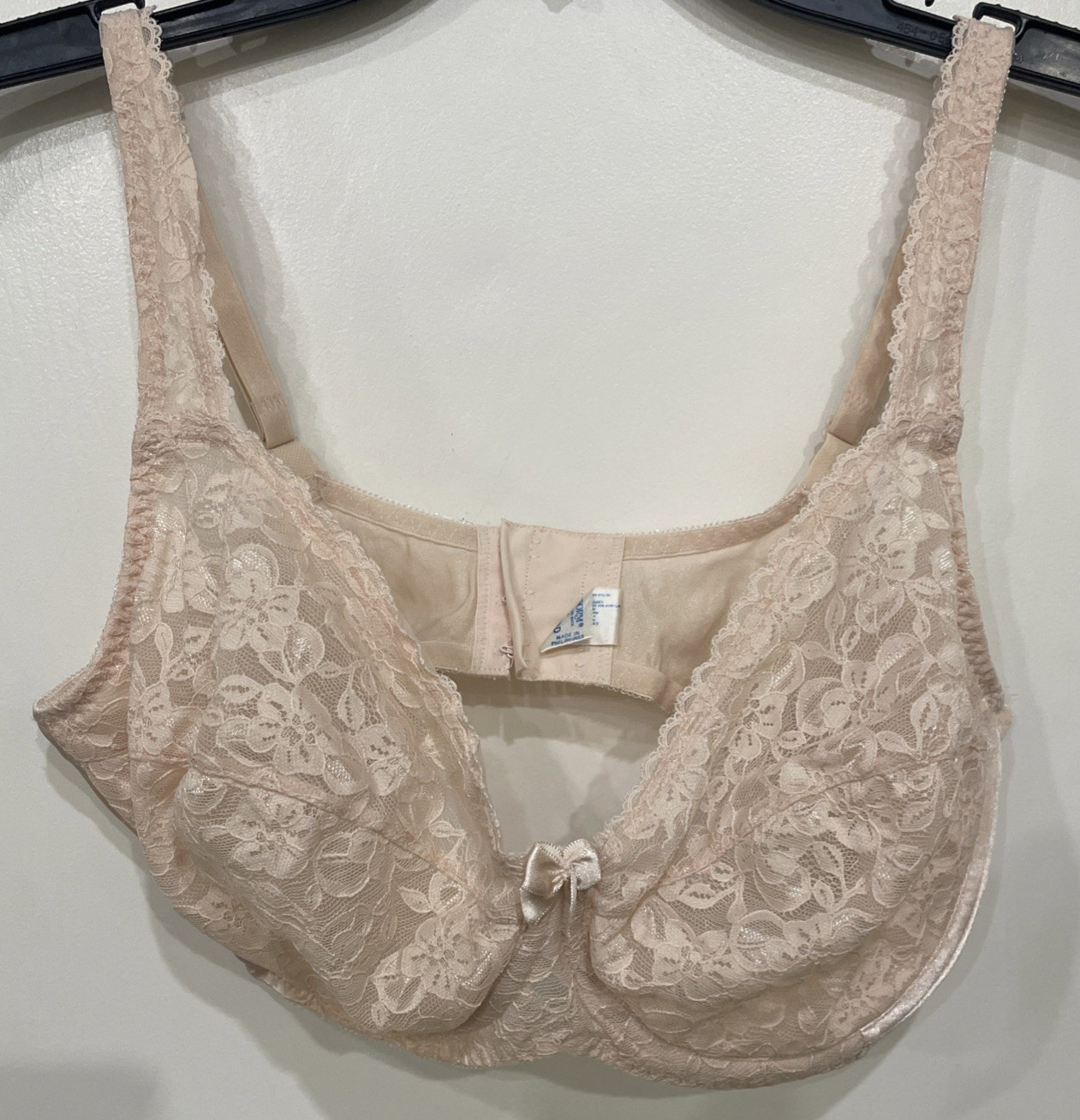 Vtg Bestform Bra 6417 40DD Underwire Lace Sheer Pin Up Coquette Romantic Dainty