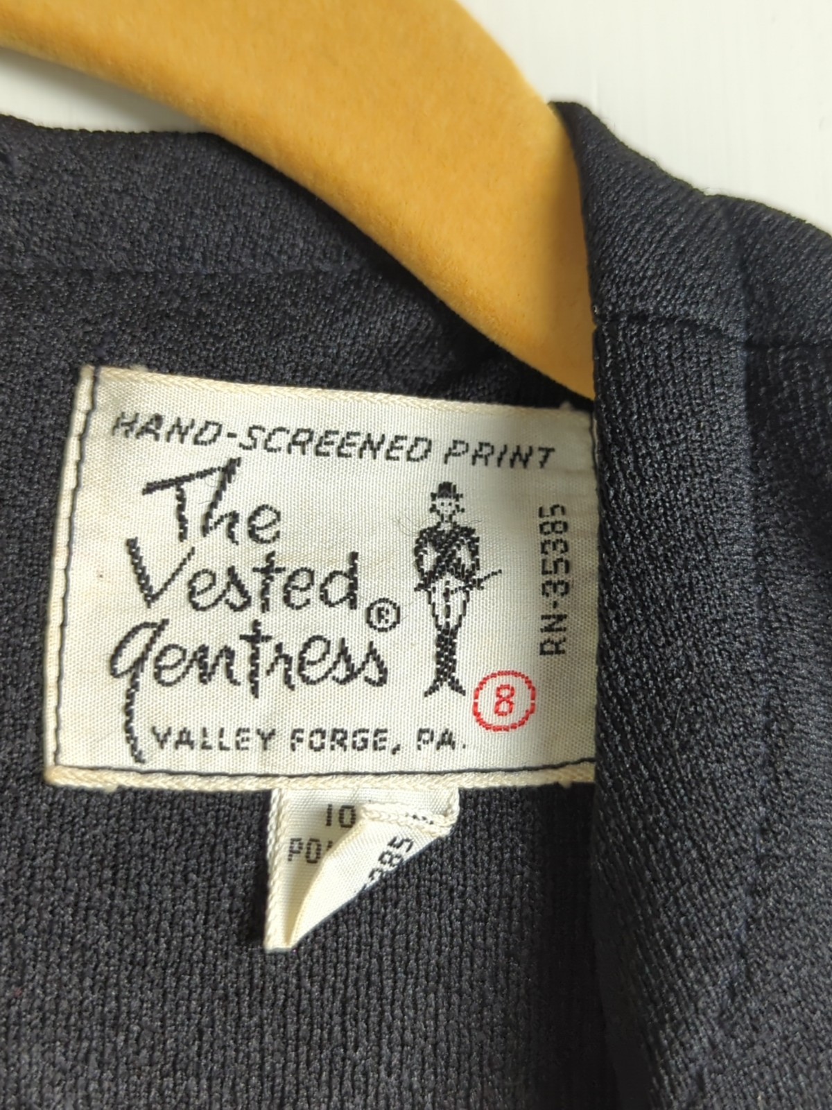 Vintage The Vested Gentress Hand Screened Print Butterflies Art To Wear Size 8
