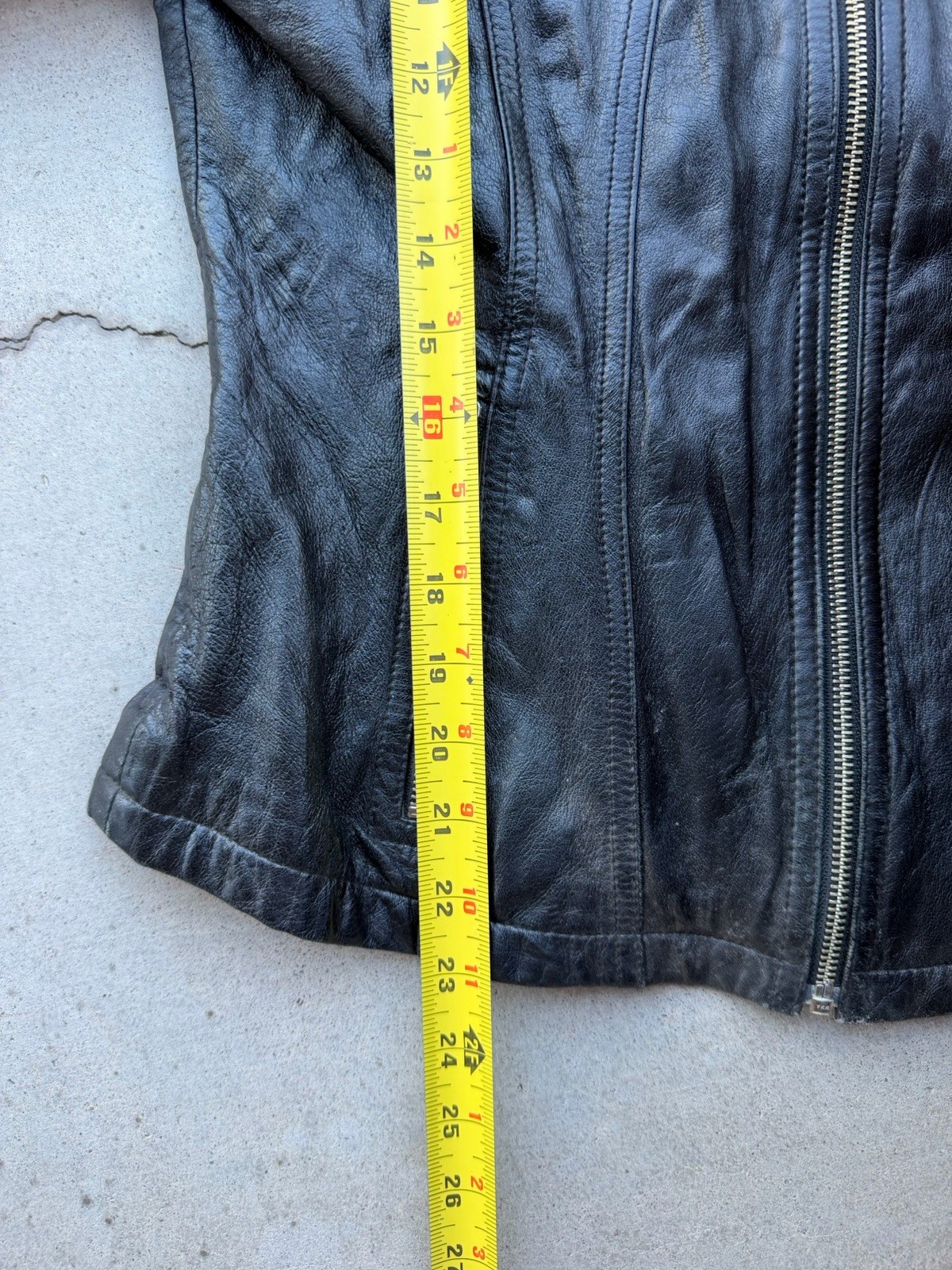 Wilsons Leather Maxima Jacket Mens Medium Black Moto Biker Zip Up