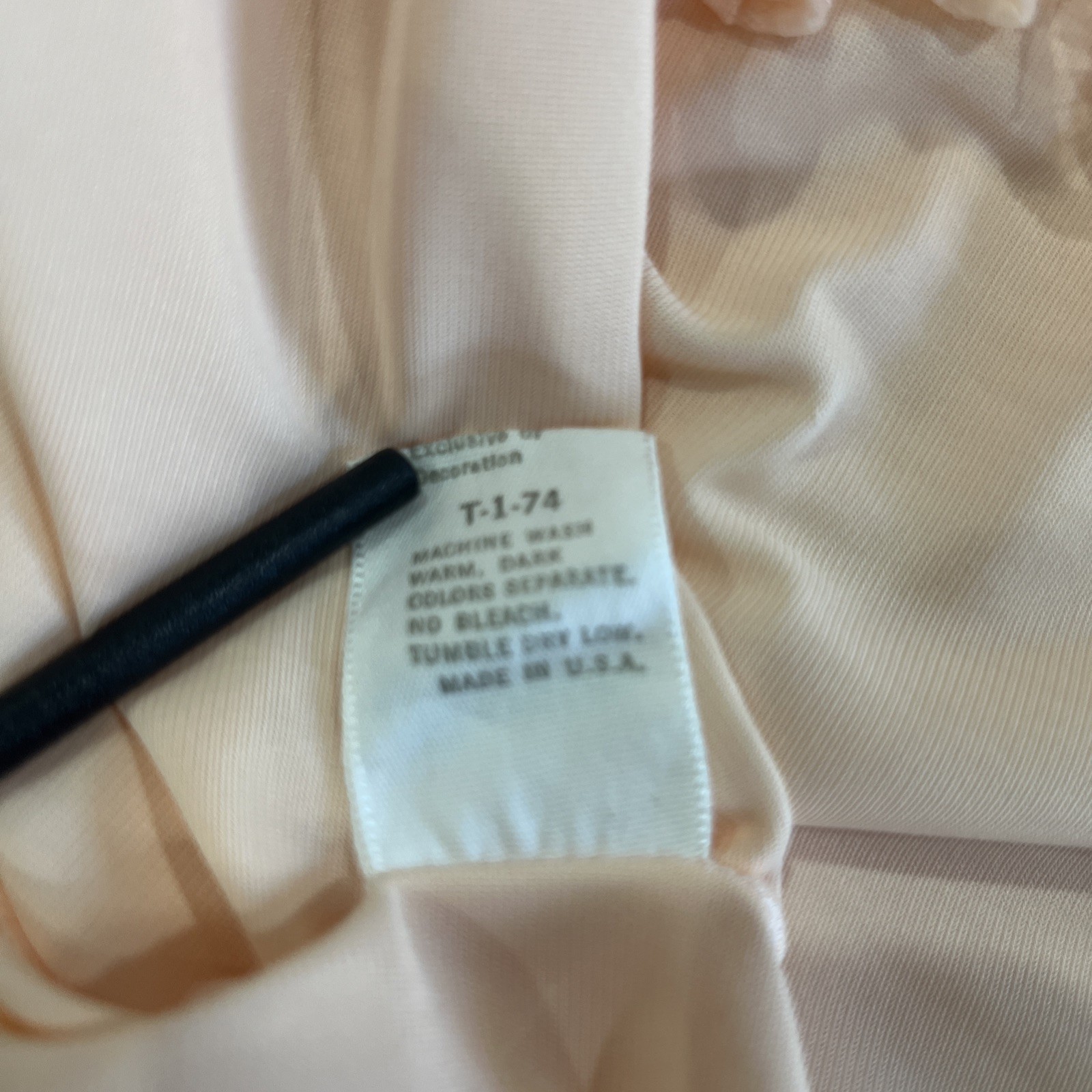 Vintage GOSSARD peach FULL LENGTH ROBE chiffon collar romantic coquette M MEDIUM