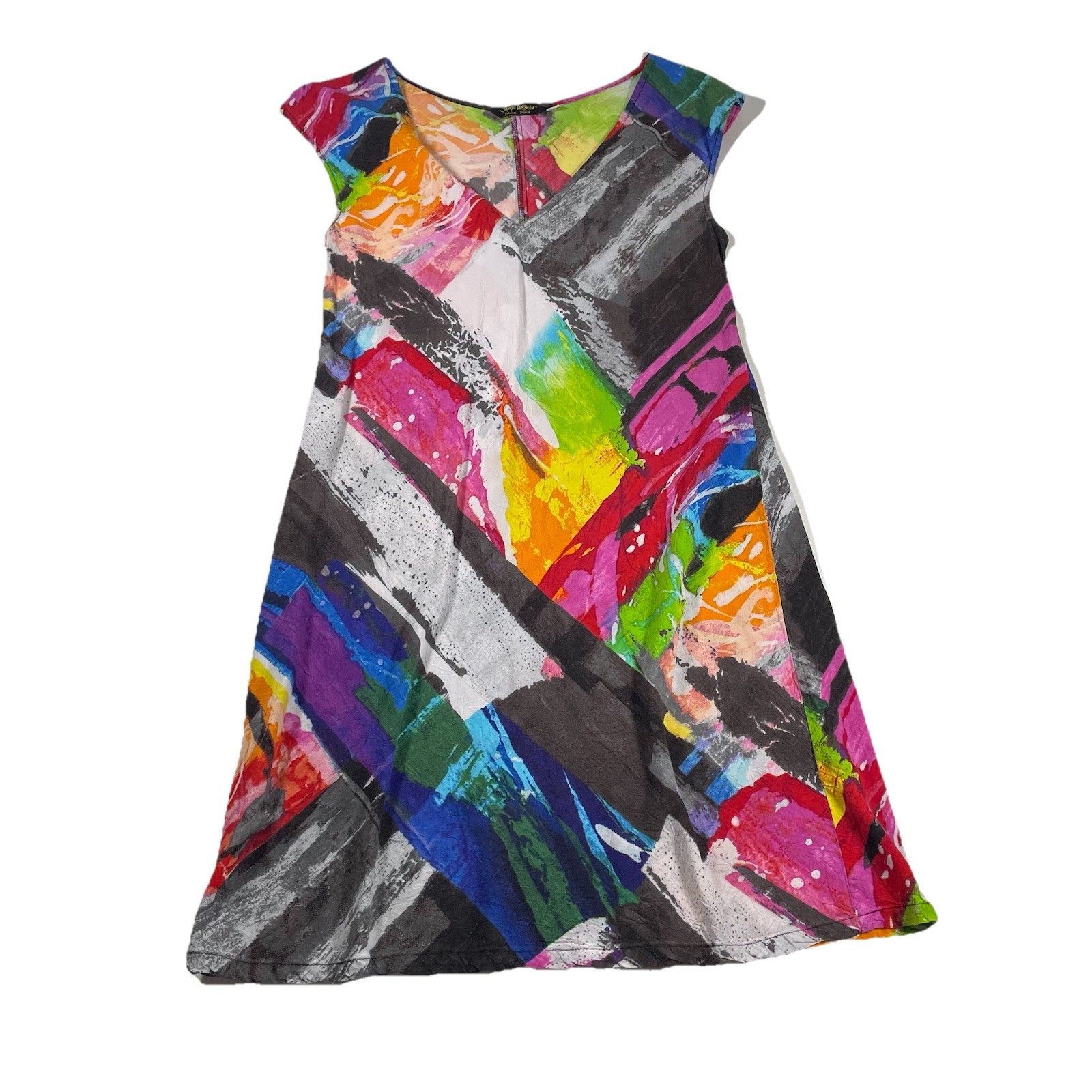 Jams World Womens Hawaiian Dress S Cosmos Graphic AOP Abstract USA Hawaii Rayon