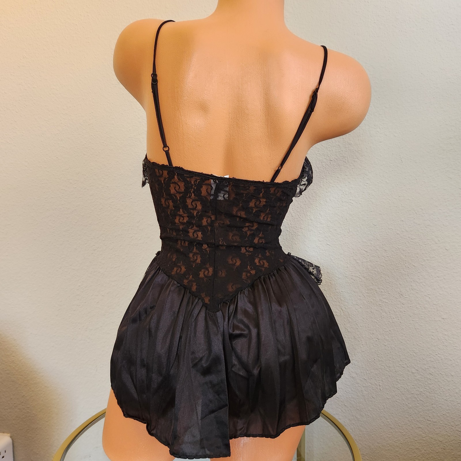 Andrea Kristoff Escante Sheer Lace Babydoll Sissy Nightie String Bikini Panties