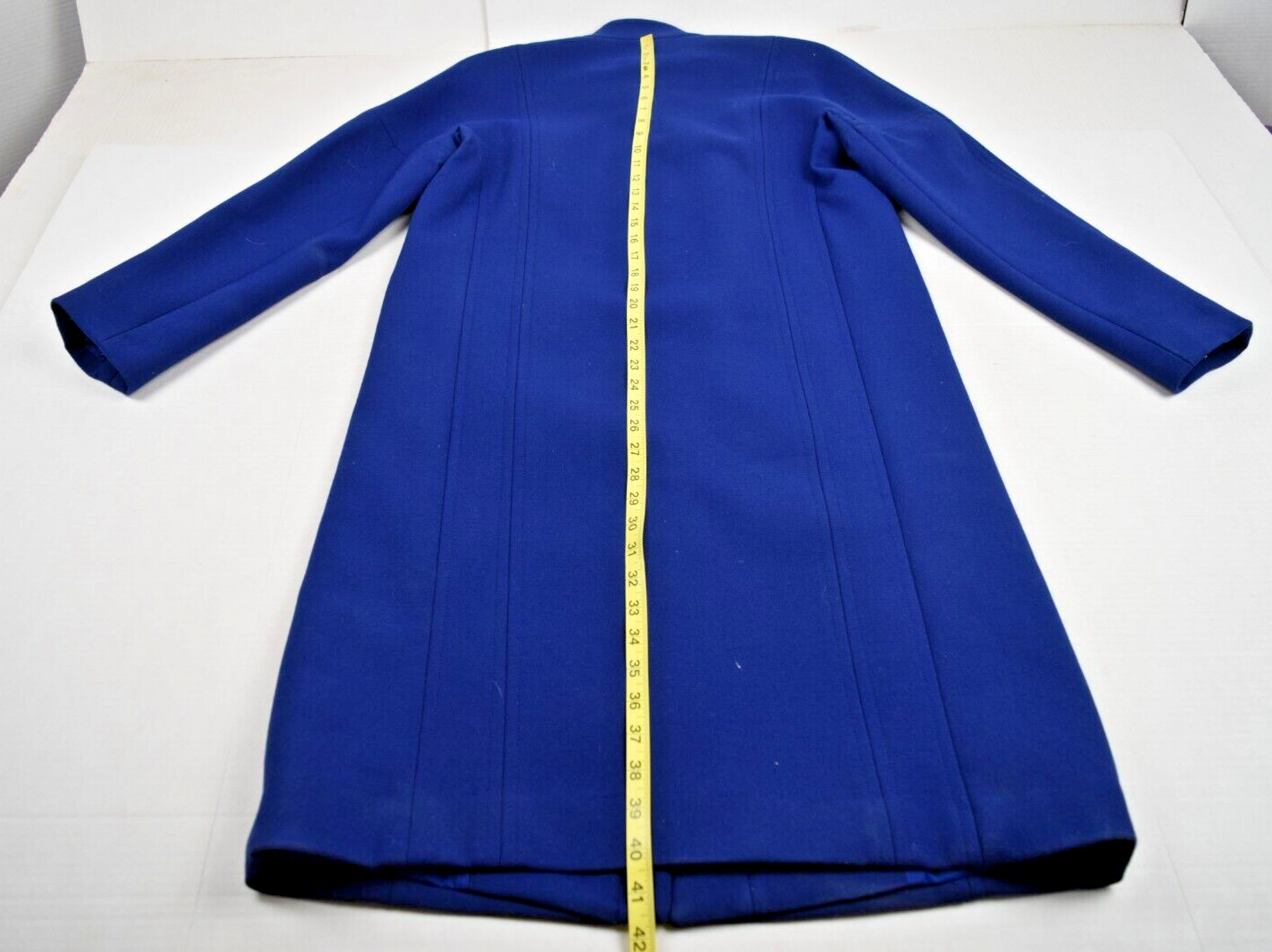 Overcoat American Airlines Issued Size L 2016 Blue Lined Poly Wool Dual Zip Warm