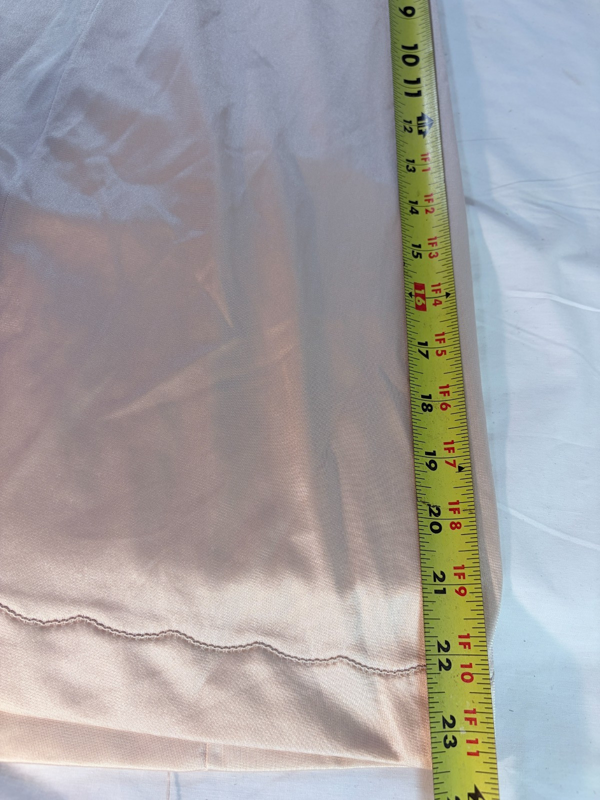 Vintage Sears Full Slip sz 44 Beige Slinky & Silky