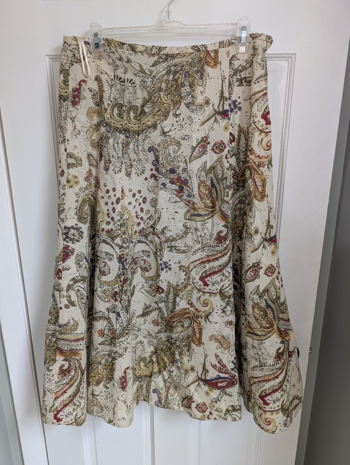 Vintage Y2K Jones Wear Paisley Fairycore Midi Skirt Size 10