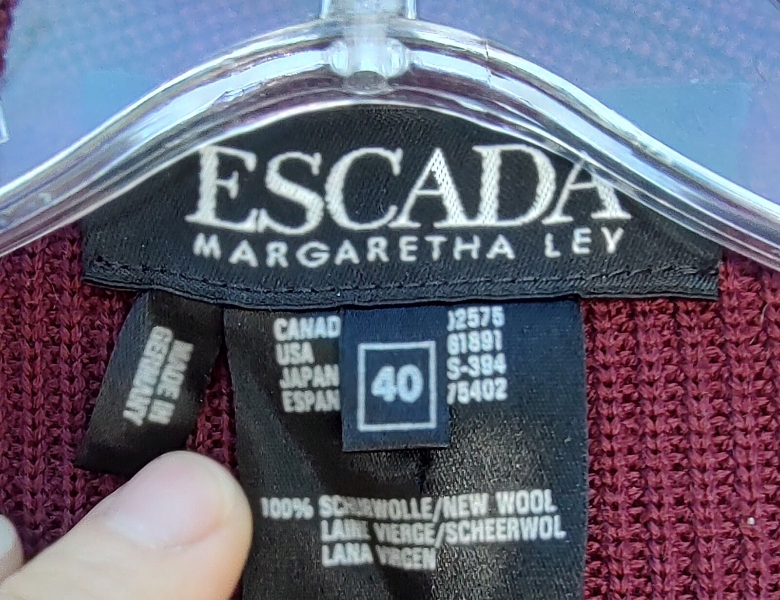 Escada 3 piece 1980&rsquo;s Power Suit Jacket Pullover Sweater Skirt SZ EU40 US14