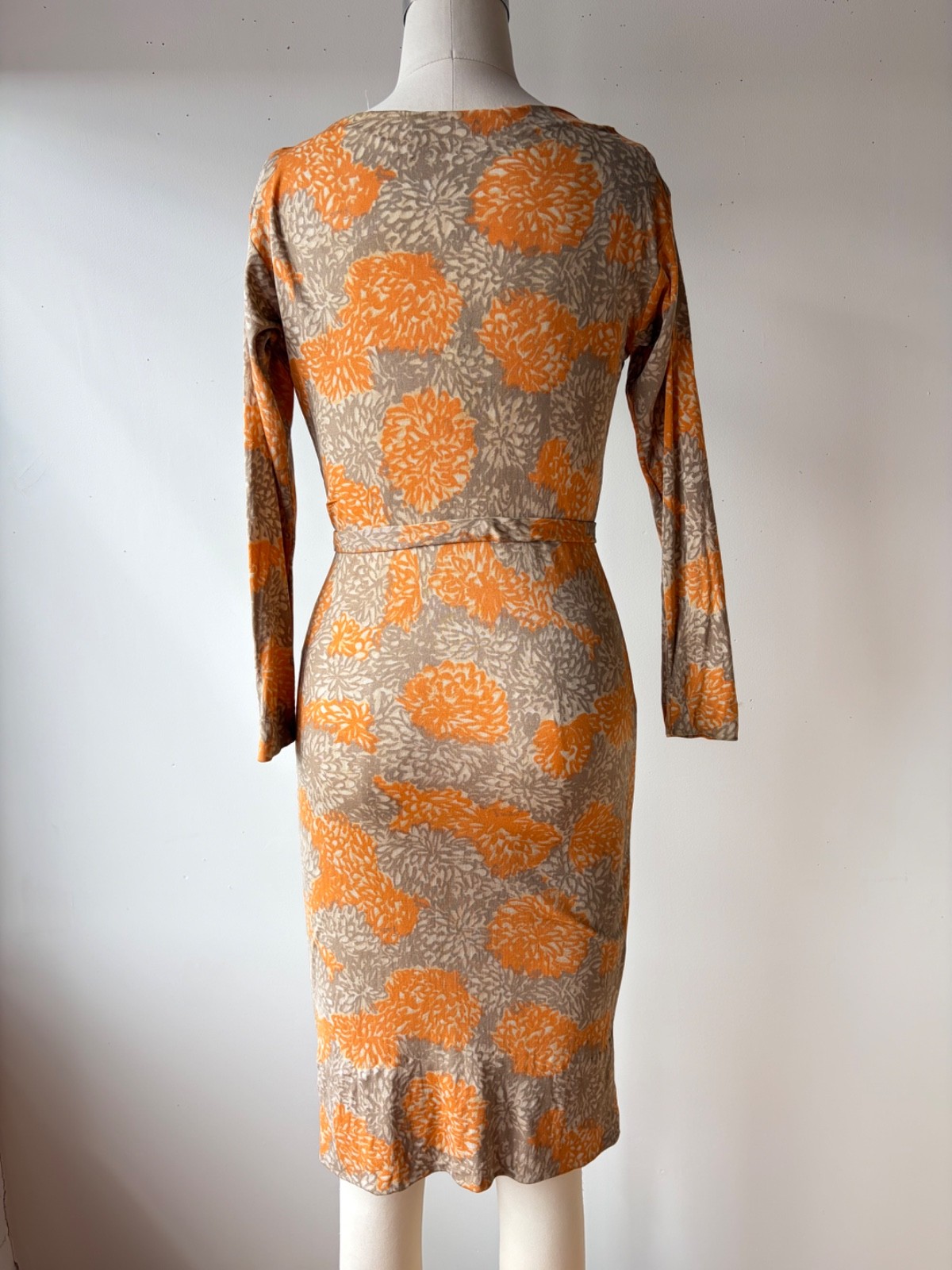 1960&rsquo;s Emilio Pucci for Lord & Taylor silk jersey knit orange and tan floral