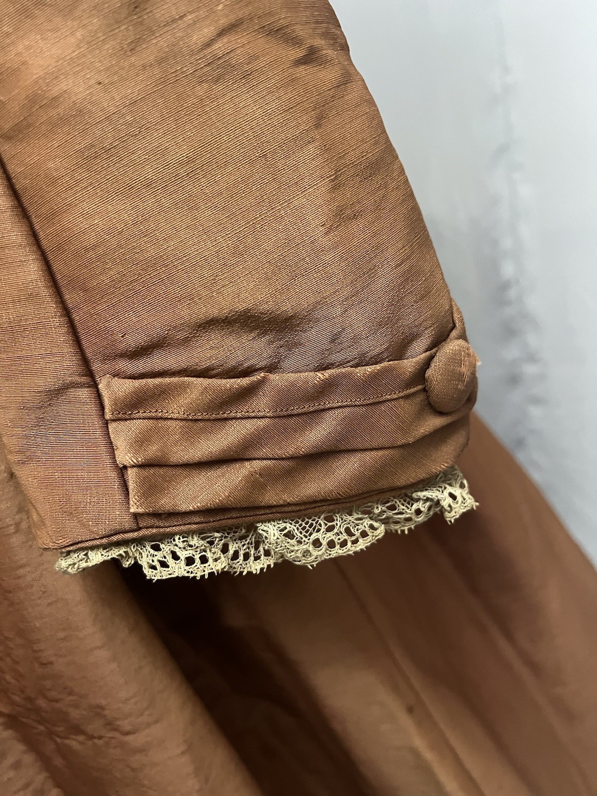 1860’s Brown Silk Day Dress Antique