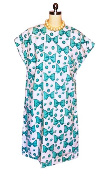 VINTAGE BUTTONS & BOWS SCREEN PRINT LOGO DRESS THE VESTED GENTRESS SHIFT