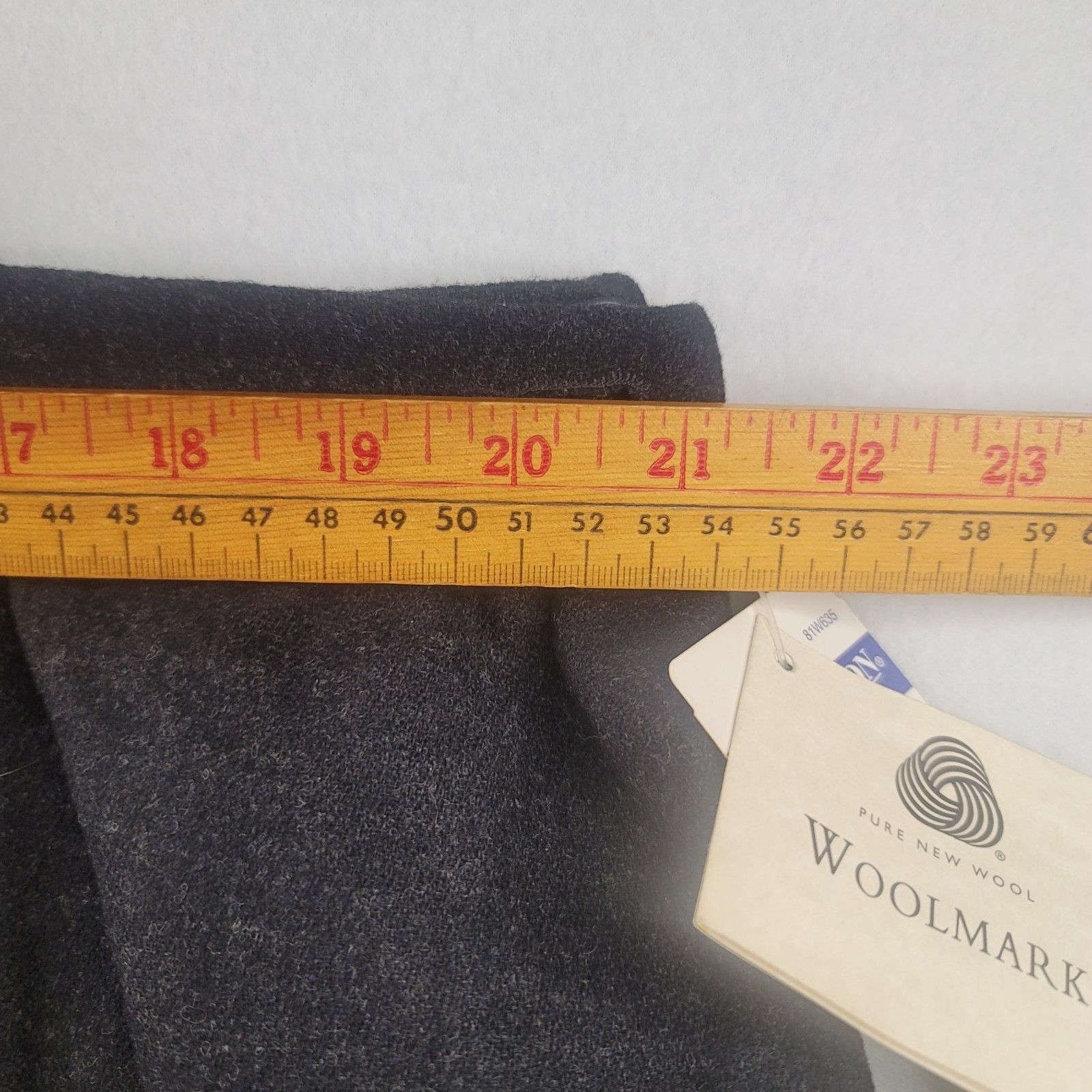 Vintage 90s Pendleton Plus Petite Wool Skirt 22W Charcoal Lined USA Deadstock