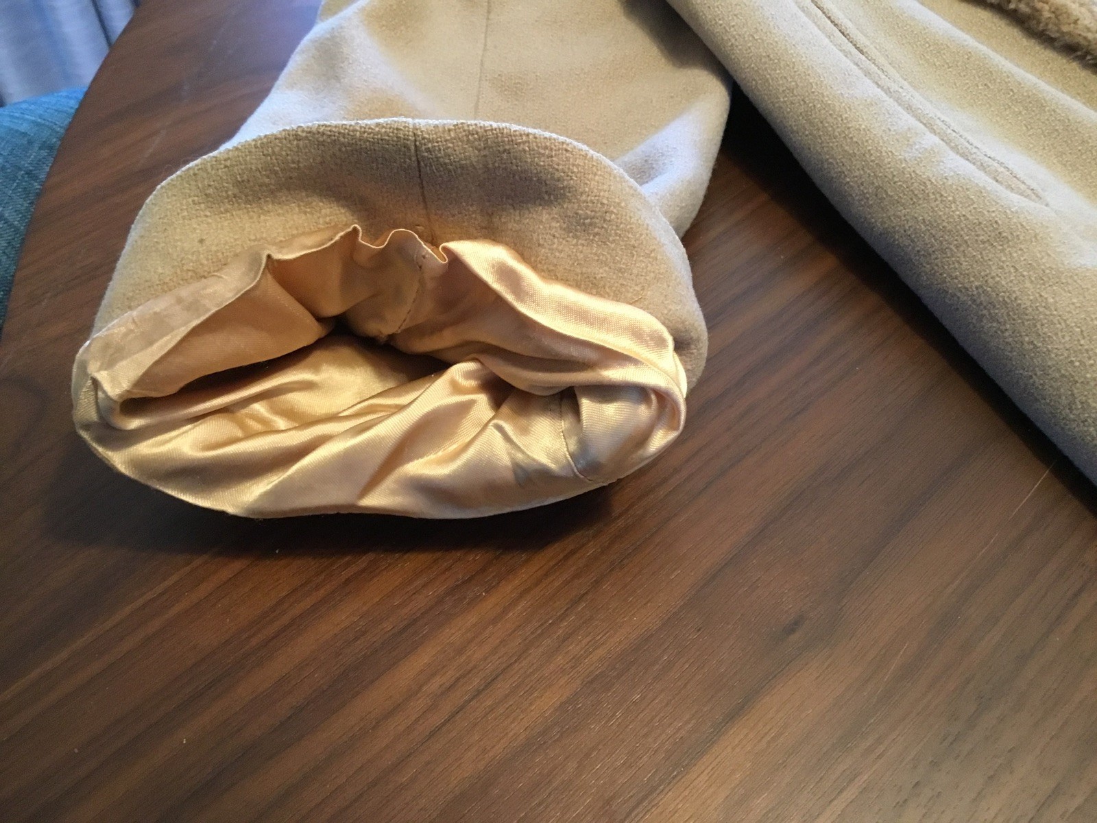 Women&rsquo;s M/P Vintage Wool, Mid Length Coat w/Sheared Beaver Collar,Satin Lining