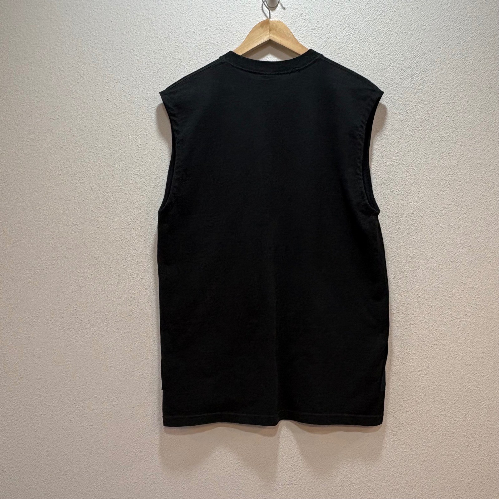 VTG Fruit of the Loom M&M&rsquo;s Sleeveless Pocket T-Shirt Black Muscle Tee Large