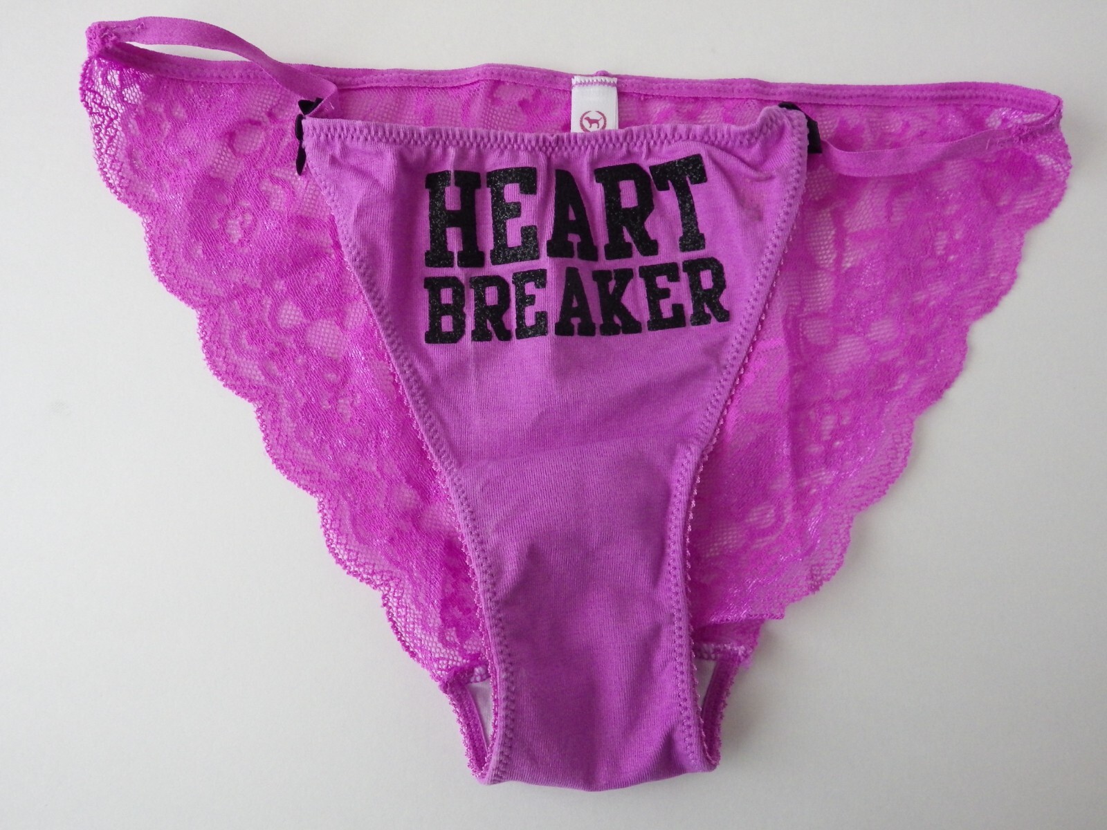 Vintage Victoria&rsquo;s Secret PINK 2010s Lace String Bikini Rare Panty Size MEDIUM