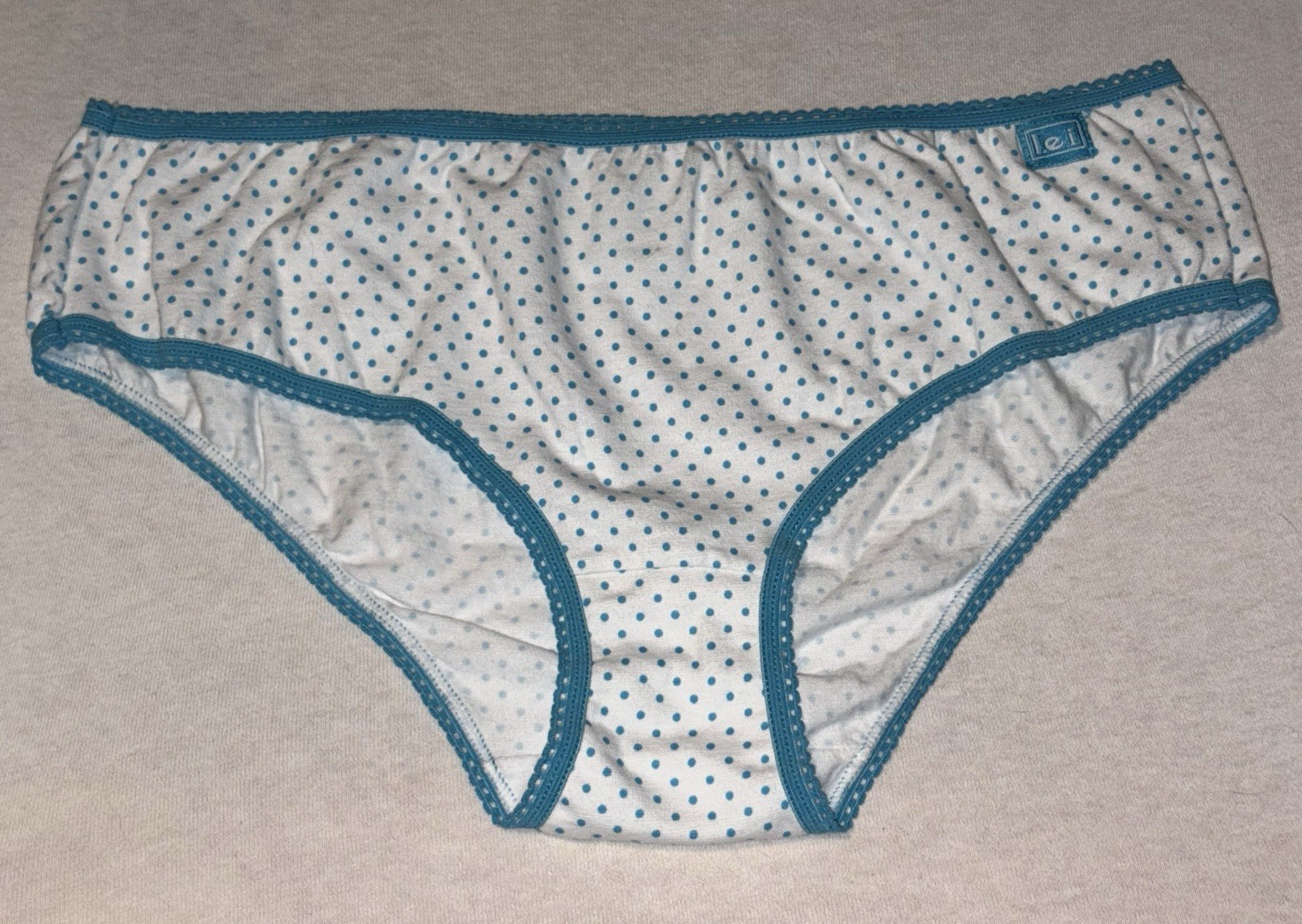 L.E.I Lei L Y2K Vintage Polka Dot Low Rise Hipster Cotton Bikini Panty Underwear