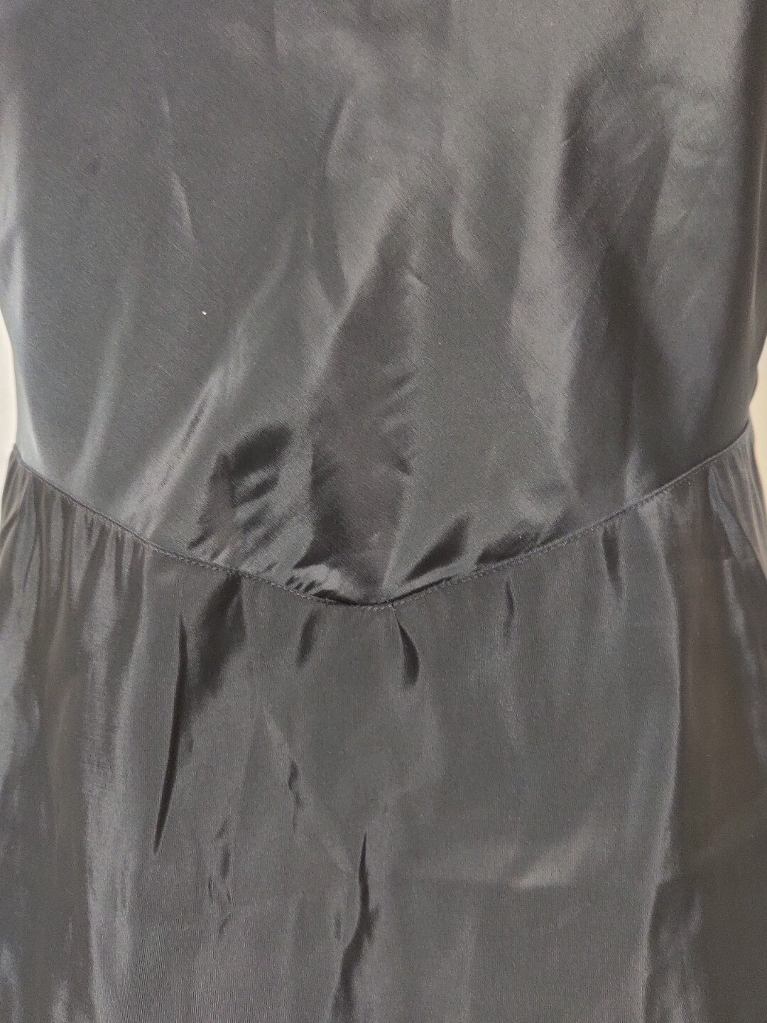 Vintage Sears Side Zipper Polyester & Nylon Black Dress Slip Size 34 Short EUC