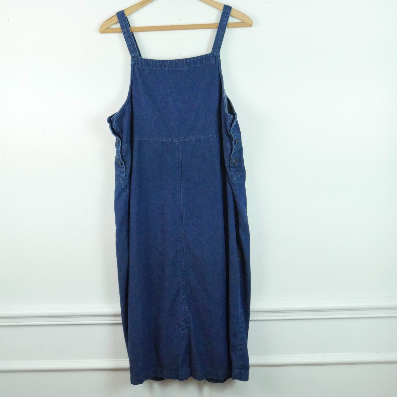 Vintage Petite Medium Embroidered Christmas Dress Pinafore Chambray Jumper Y2K