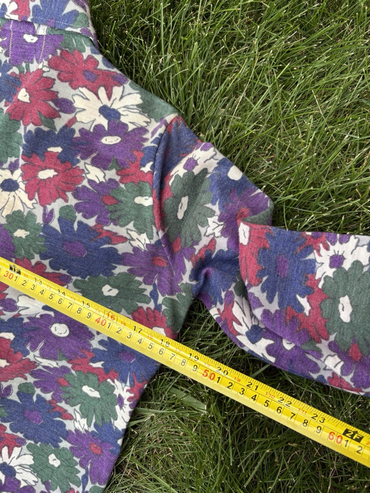VTG 80s Sears Jr Bazaar Floral Boho Cottagecore Long Sleeve Collared Shirt •Sz L