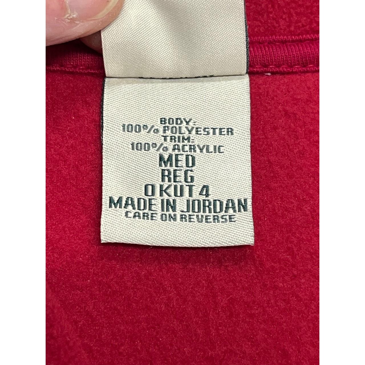 Vintage L.L.Bean Women&rsquo;s Red Fleece Decorative Trim Full Zip Vest Medium