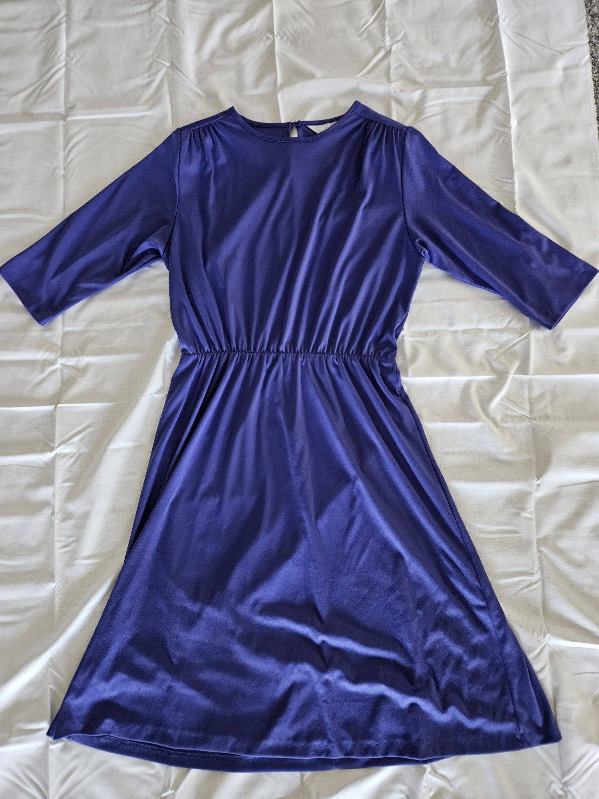 Vintage 1980s Blair Polyester House/Day midi dress Size 16p