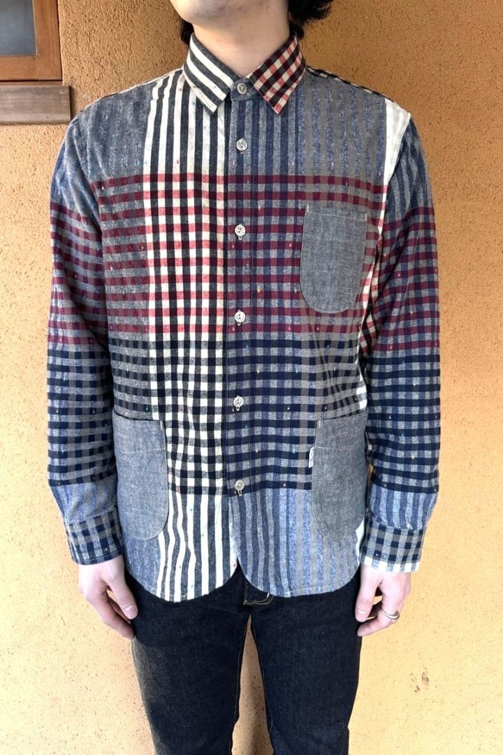 BlueTrick Round-Hem Shirt, Panel Check (Men&rsquo;s)