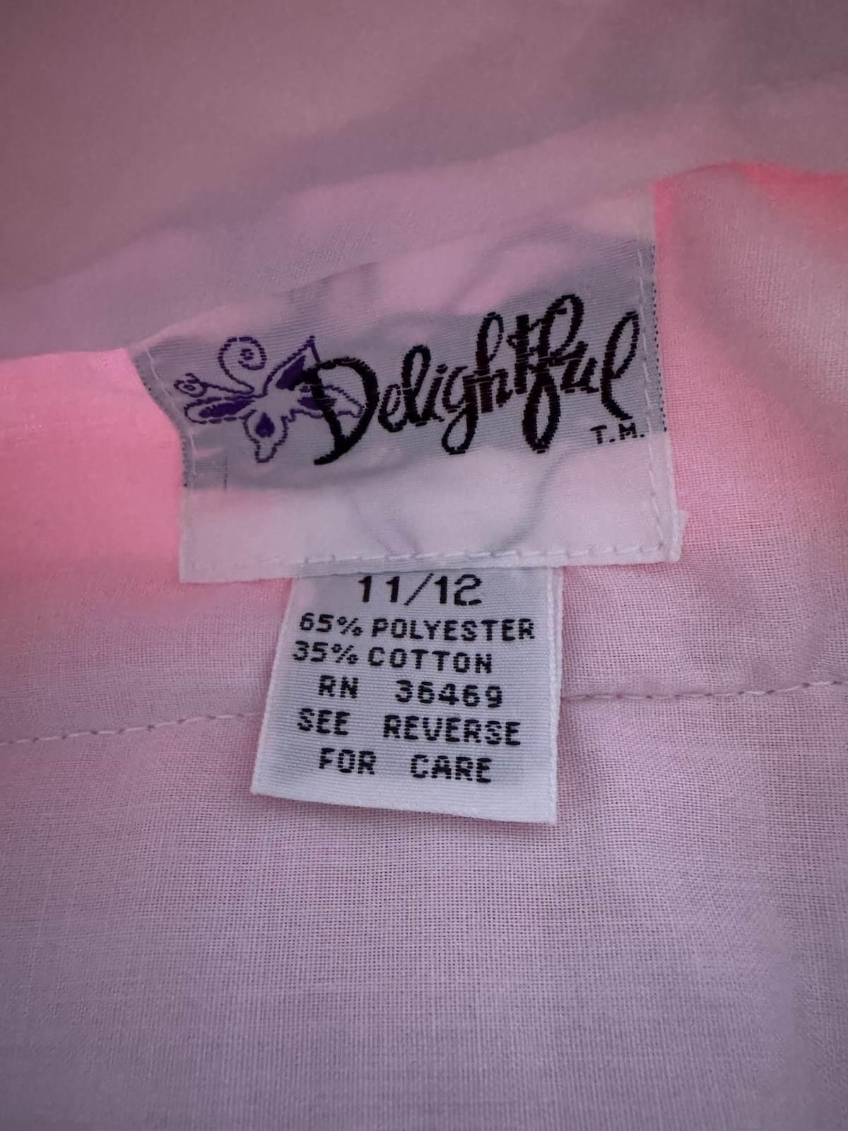 Vintage 1980s Pink Pleated Polyester Cotton Blend Pants High Waisted Rise