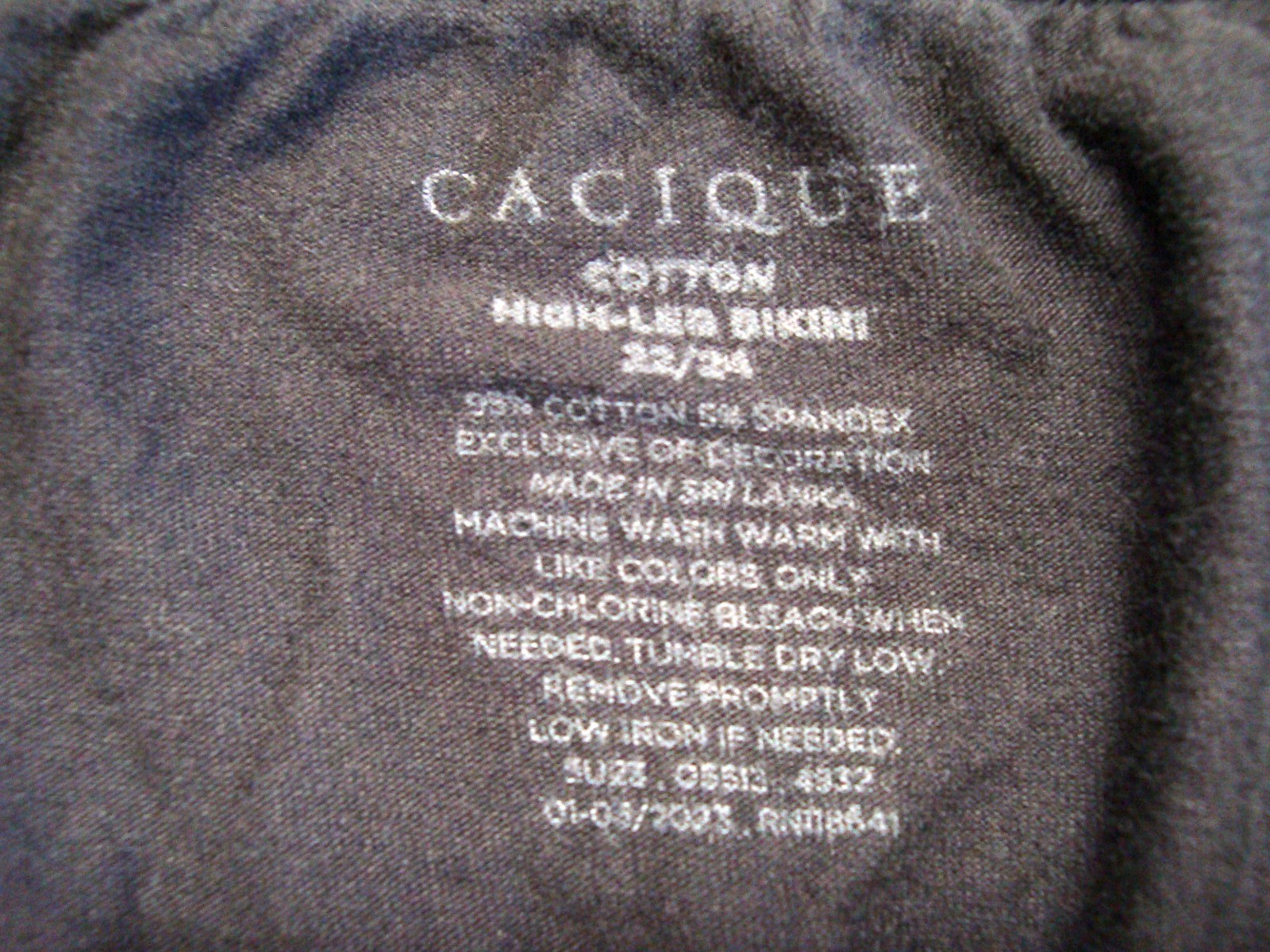 Cacique 22/24 Cotton High Leg Bikini & Extra Soft Cheeky Panty Vintage Black Lot