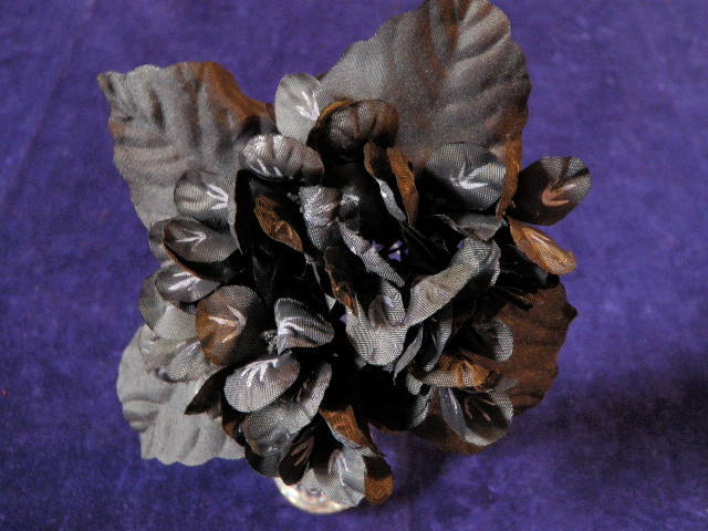 Millinery Flower 1 3/4&Prime; Violets all Black Lot of 20 Bridal Wedding Hair Y100