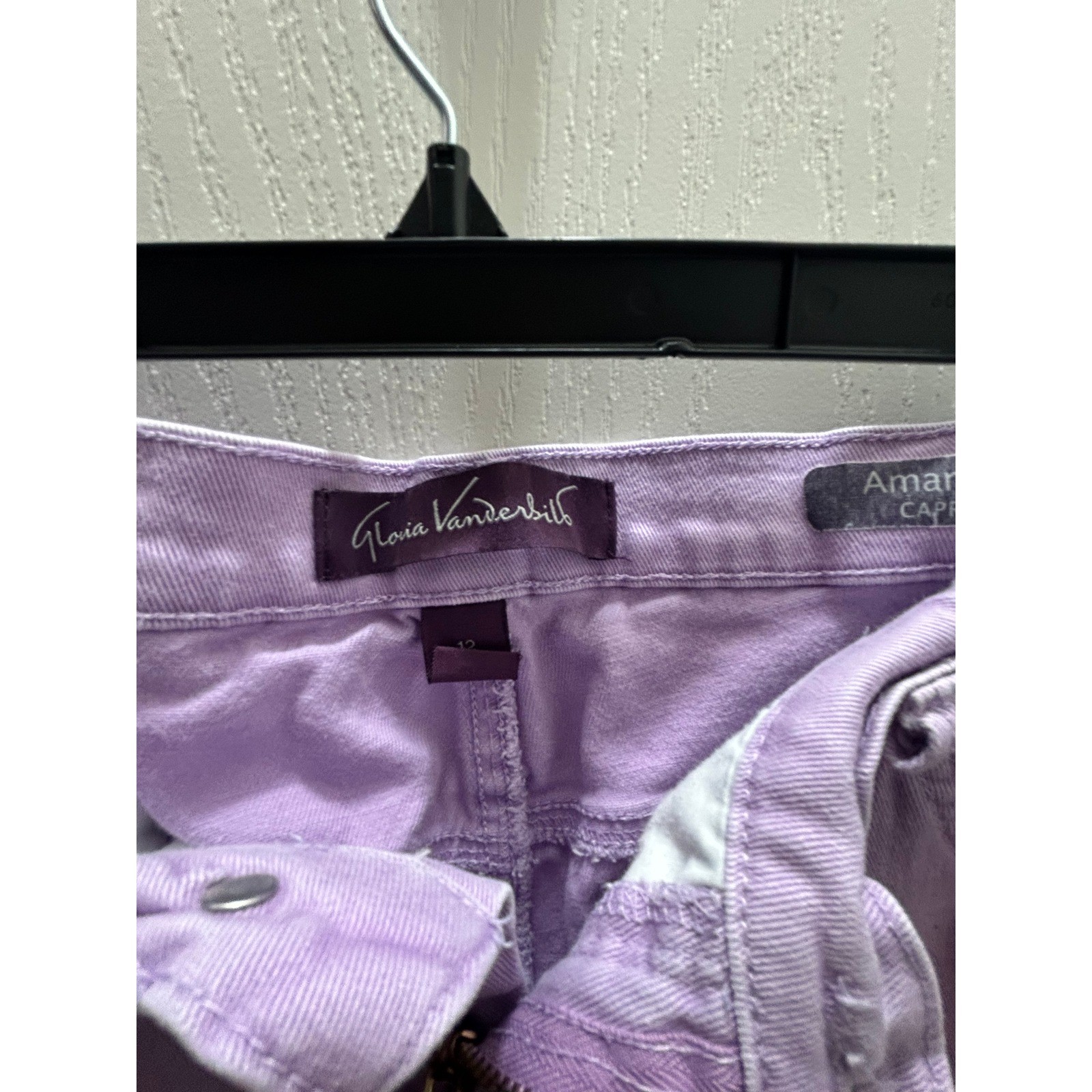 Vintage Gloria Vanderbilt Amanda Capri Jeans Women&rsquo;s Size 12 Lavender Denim