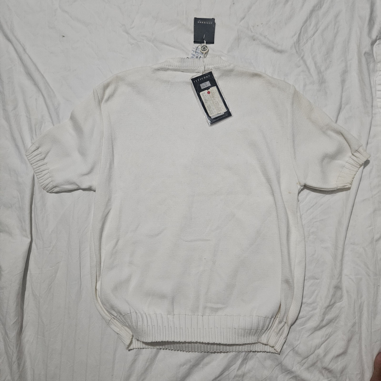 Nwt Versace Jeans Couture Knitted Short Sleeve Sweater Sz.small Flawed