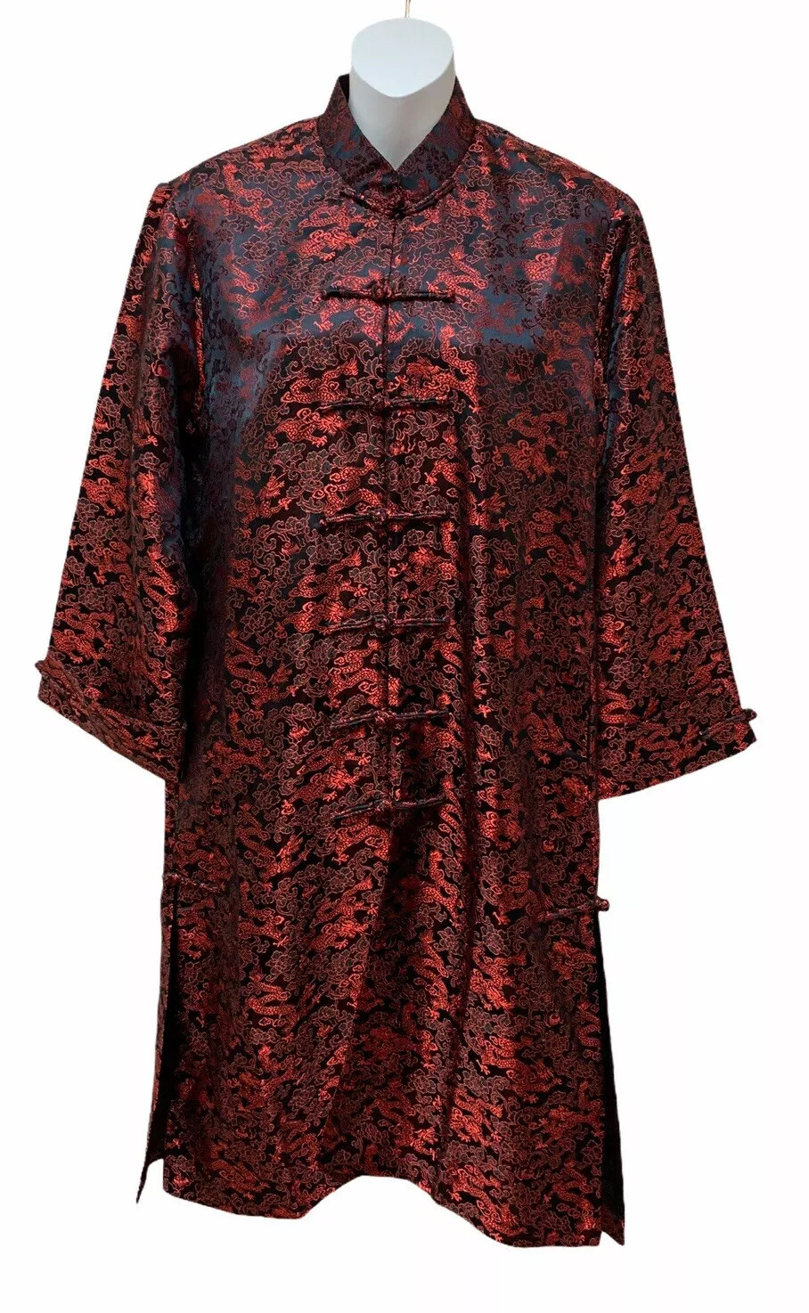 Vintage Jade Jade Jade Made Macau Asian Jacket Knot Buttons Dragon Art to Wear