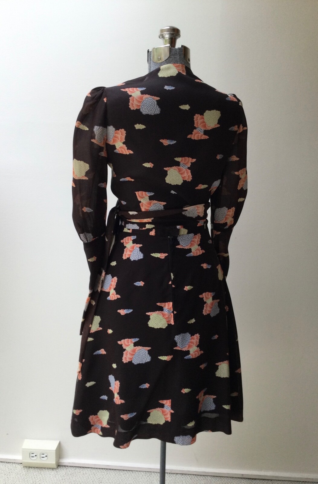 Vintage 1960&rsquo;s Kenzo Cloud Print Wrap Blouse and Skirt