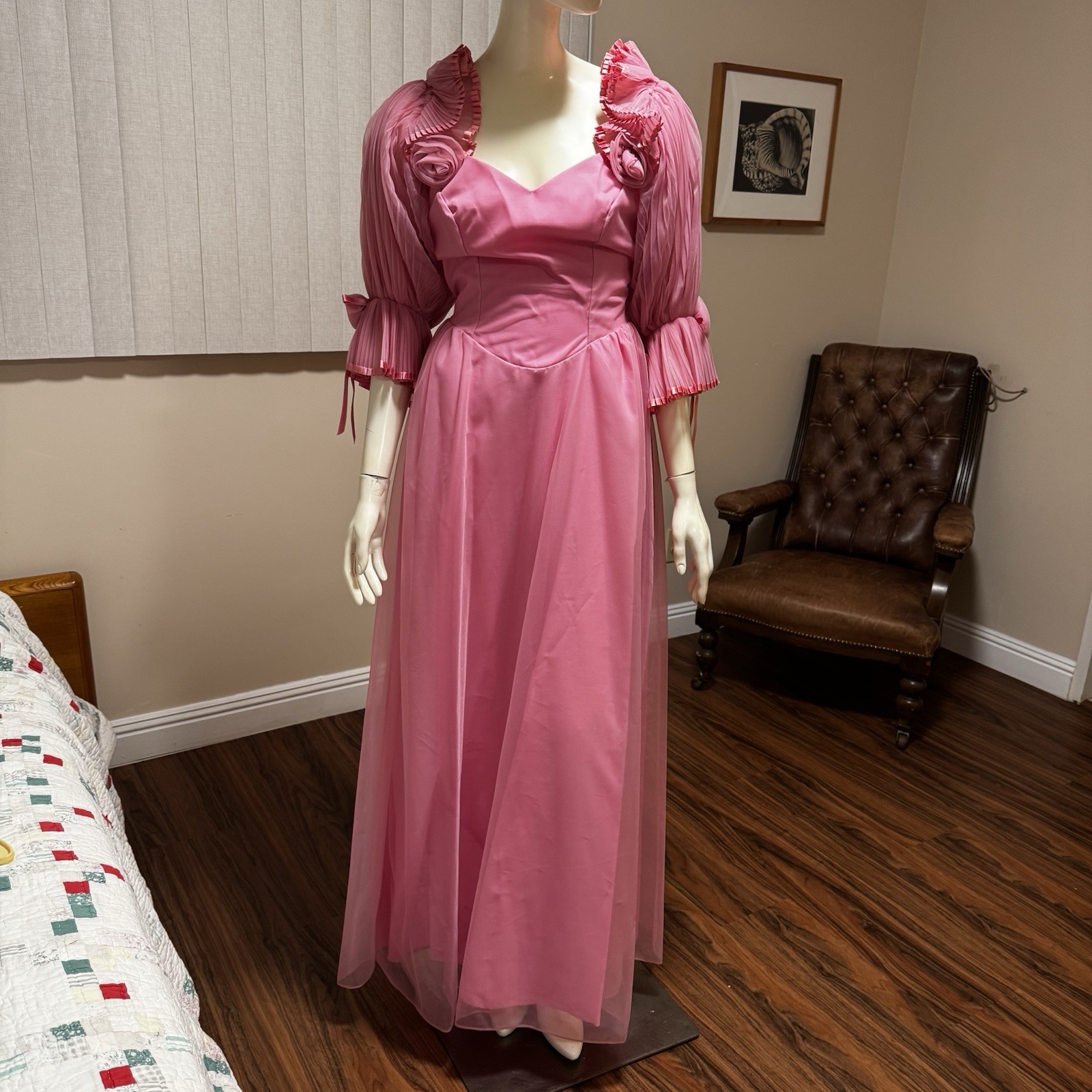 VTG Dance Allure Gown Prom Dress Womens 11/12 Mauve Pageant Bridal 80s USA NWT