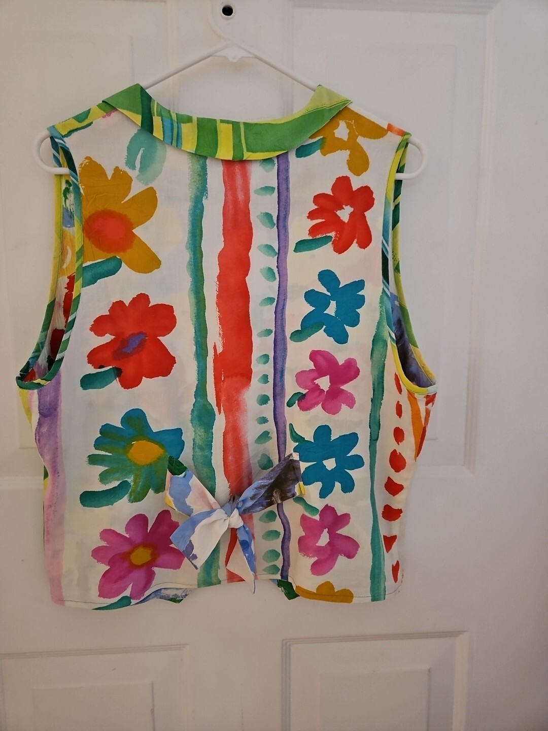 Vtg 90’s Jams World Floral Vest Multi-Color Vintage Sz M