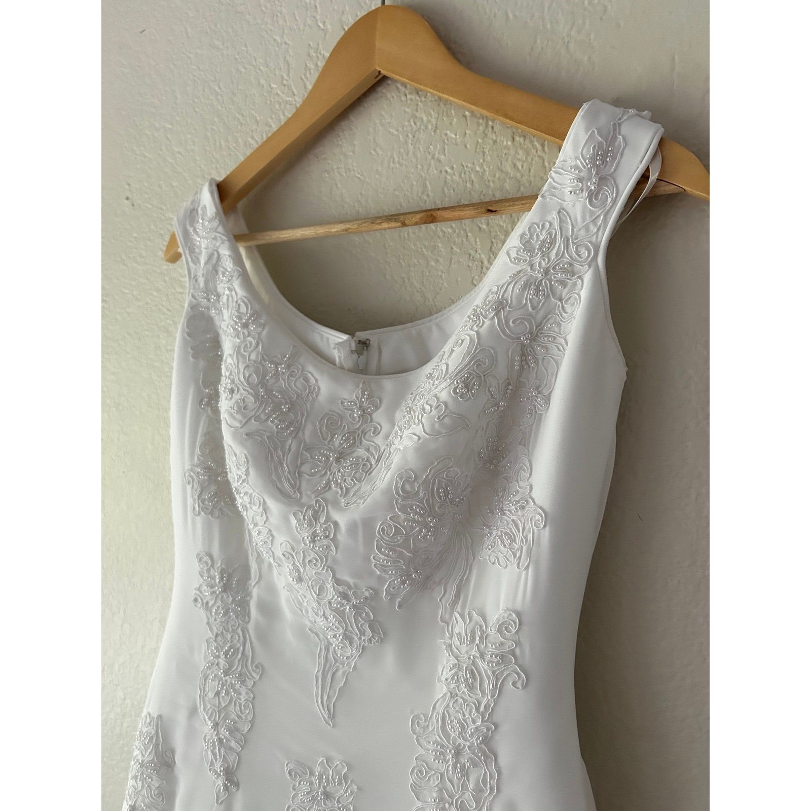 Moonlit Ceremony | Moonlight Beaded Lace Wedding Gown | Chapel Train