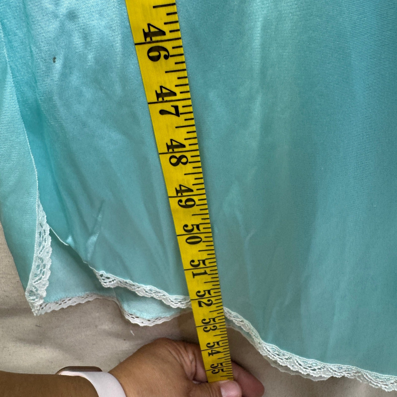 Vanity Fair Nightgown Large Blue Vintage Lace Coquette Ethereal Sleepwear Gown