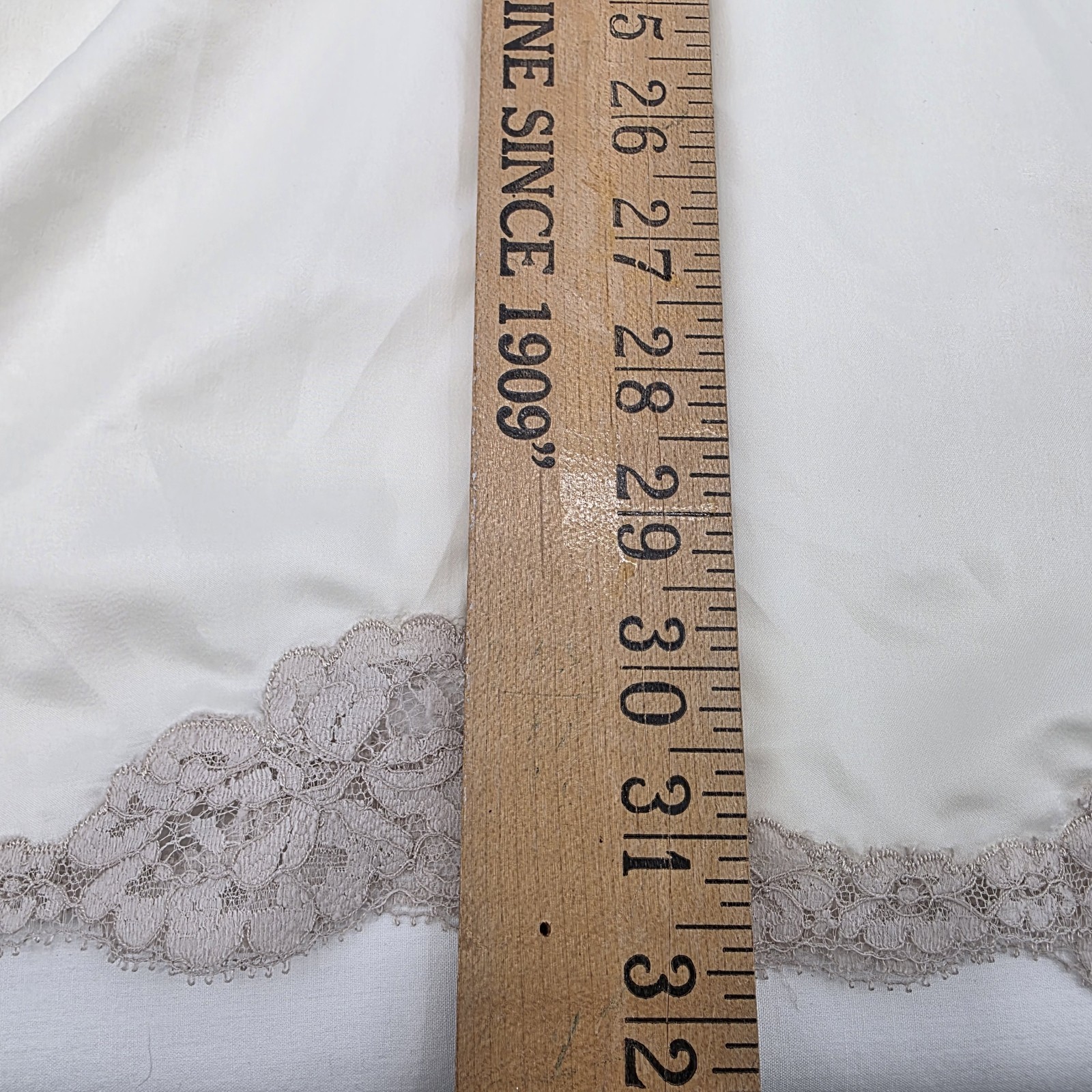 Vintage 1970s Eyeful by Flaums Peignoir Set Ivory Lace Silk Blend Union Made