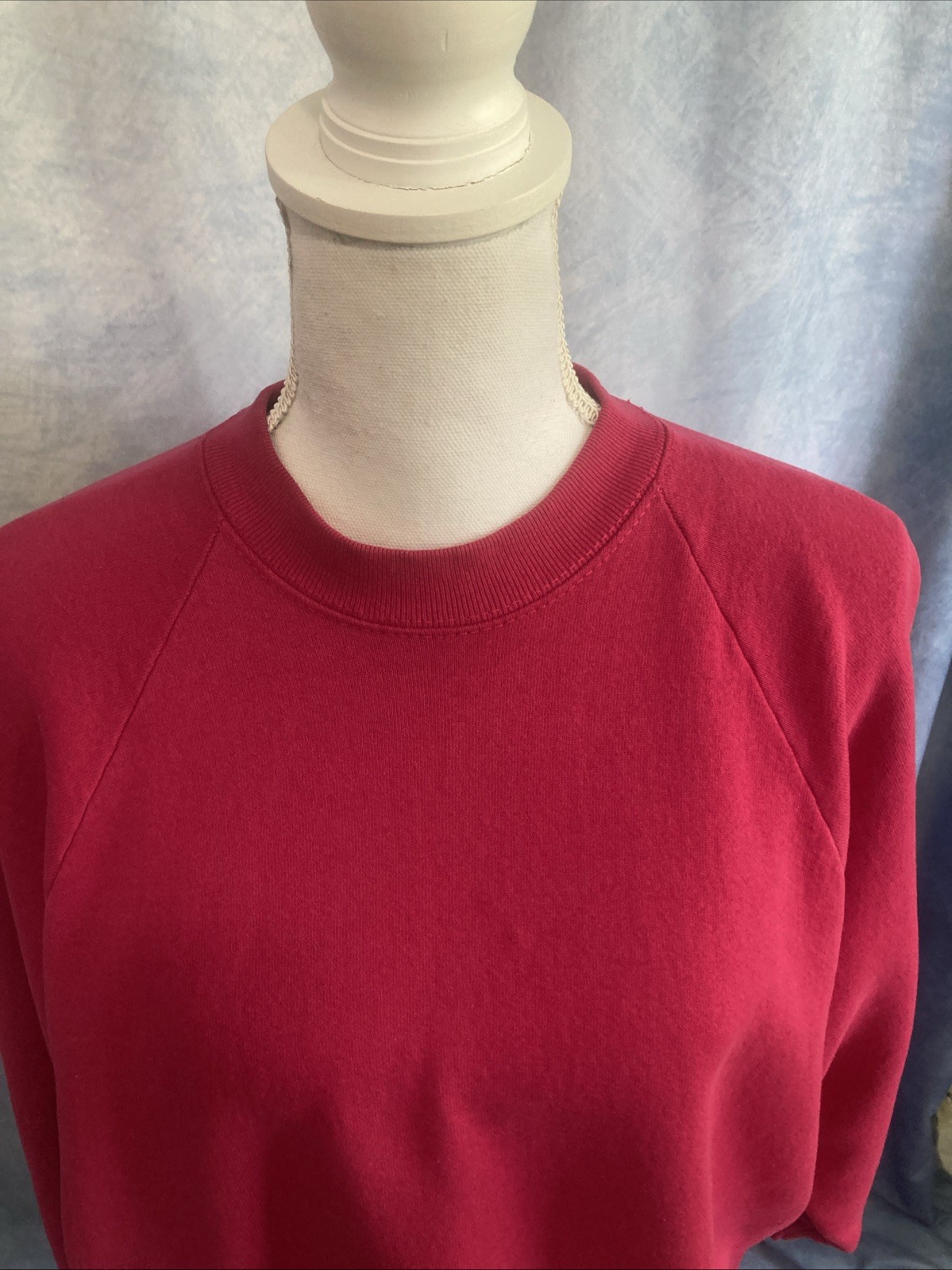 Vtg 80s 90s Fruit of the Loom Casualwear Sweatshirt Ladies XL Pink USA Raglan