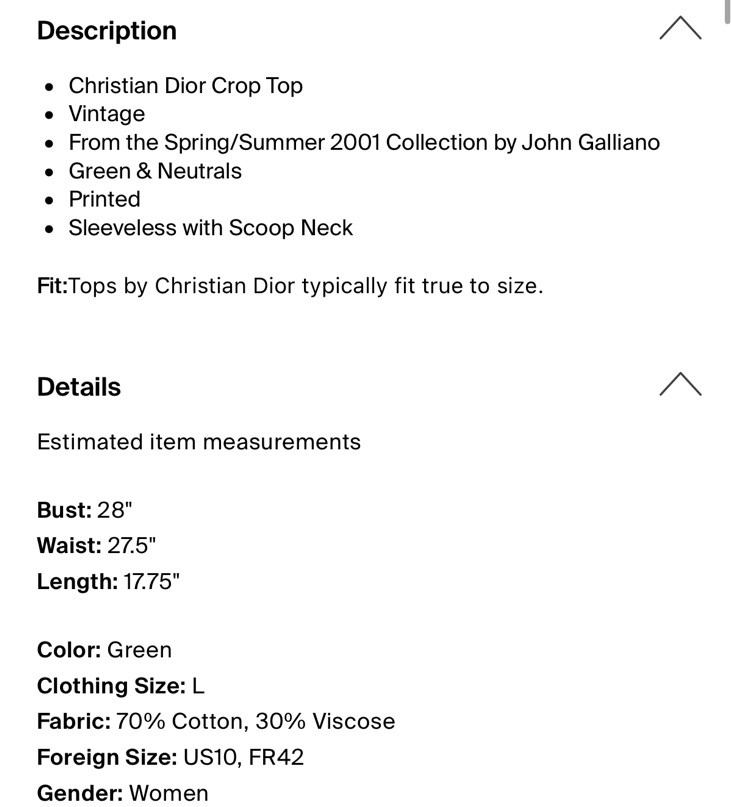 Christian Dior Vintage 2001 Matching Set Sweater Top Cardigan White Gray FR 42 L